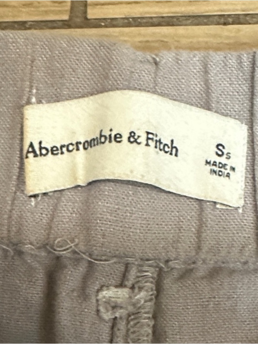 Abercrombie & Fitch linen Light Gray Wide pants - Picture 3 of 4